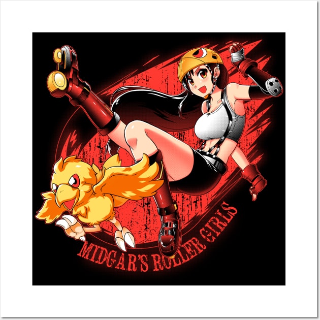 Midgar's Roller Girls Wall Art by CoinboxTees